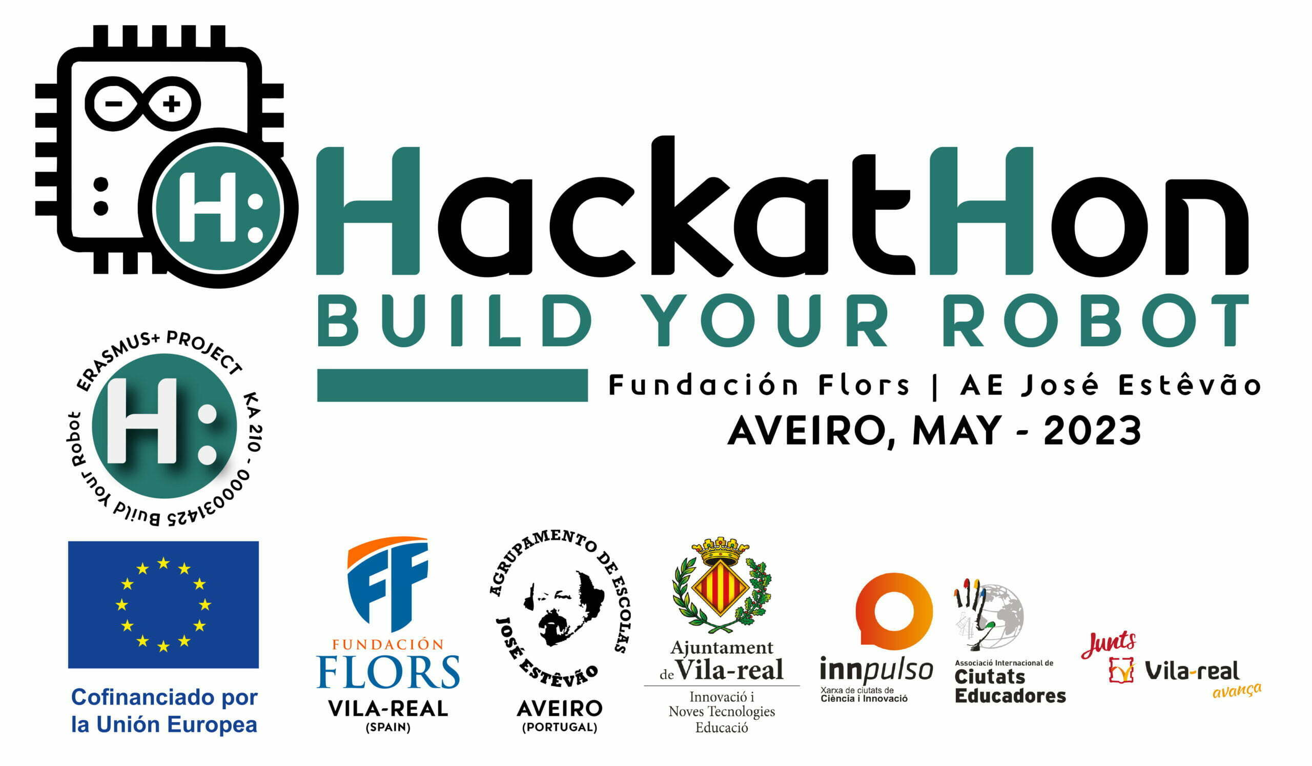 Logo Hackathon Erasmus Flors Aveiro 2023